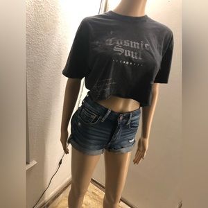 Hollister Crop Top & American Eagle shorts